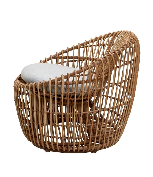 Cane-Line Nest Round Garden Chair in Nature or White