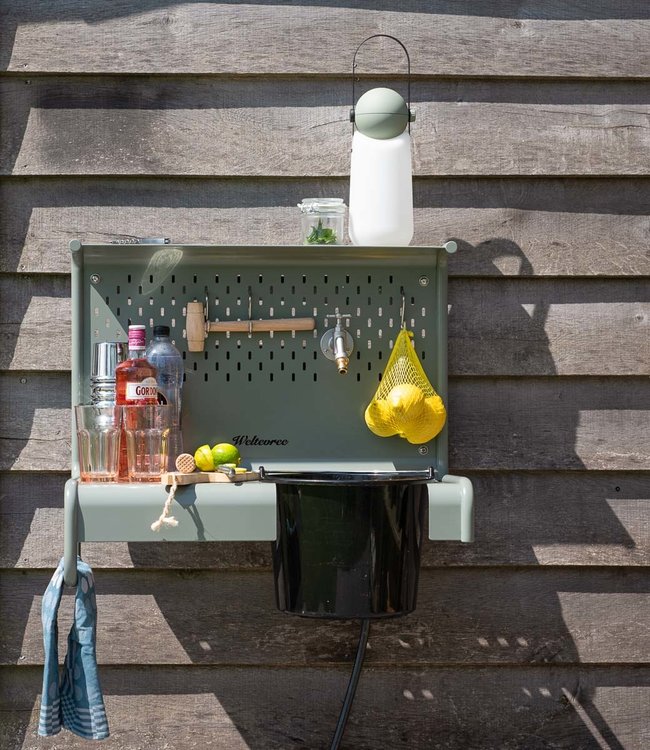 Weltevree Waterworks outdoor kitchen sink with tap