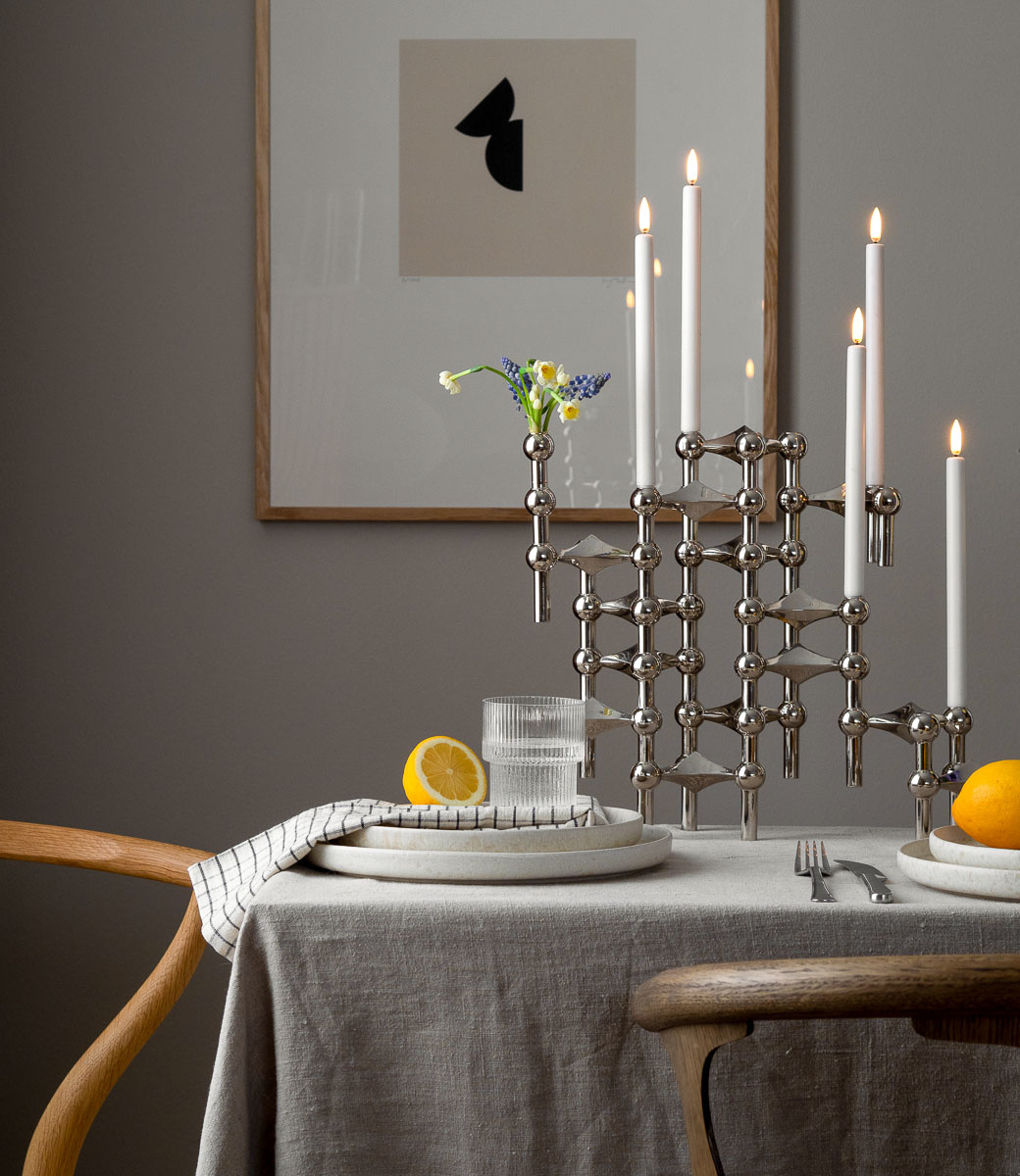 The stackable Stoff Nagel Candle Holder set of 3 at North Sea Design