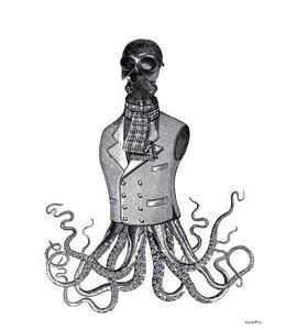 Poster OCTOPUS IN A JACKET | 30X40 cm