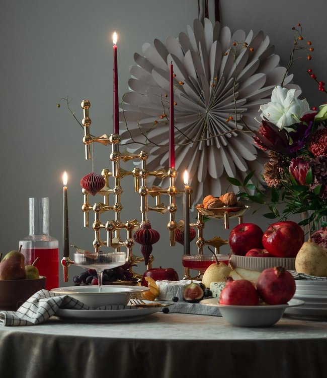 Stoff Nagel Rode Conische Kaarsen