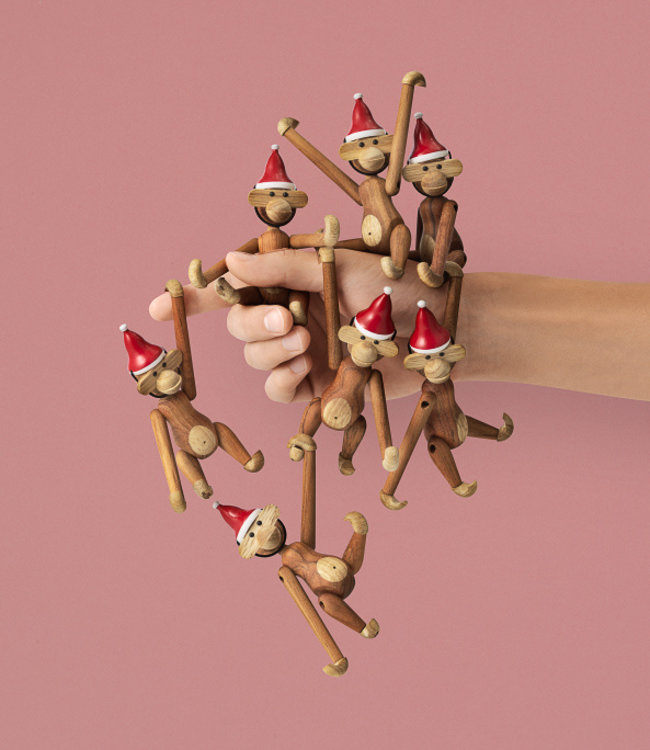 Kay Bojesen Santa's Cap Original Monkey Mini