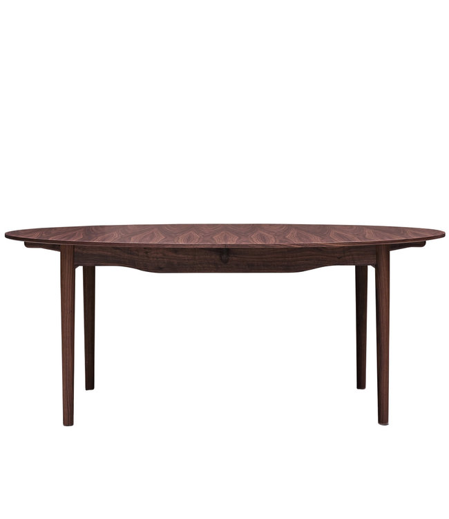 House of Finn Juhl Small Silver Table in Walnoot