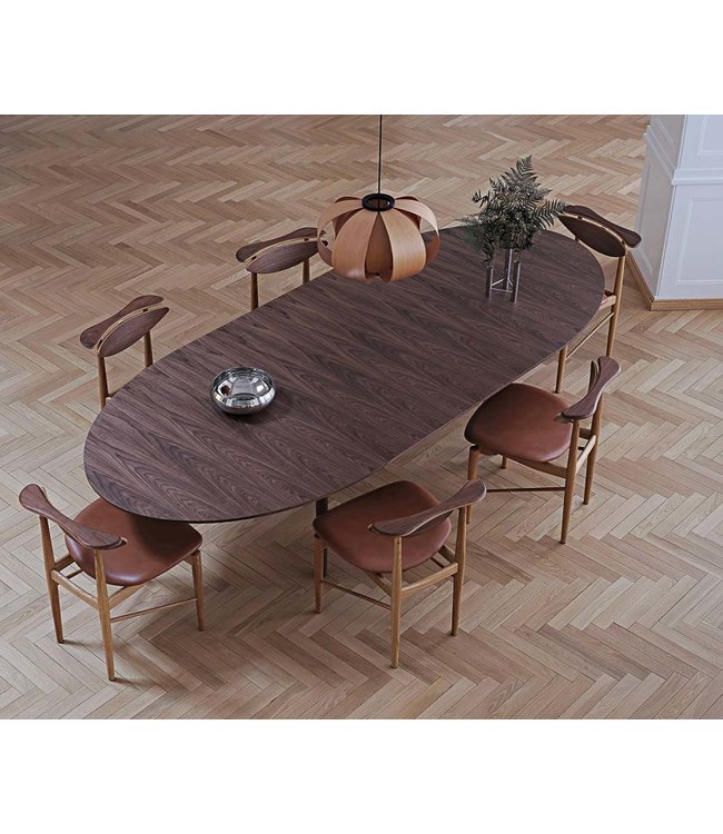 House of Finn Juhl Small Silver Table in Walnut