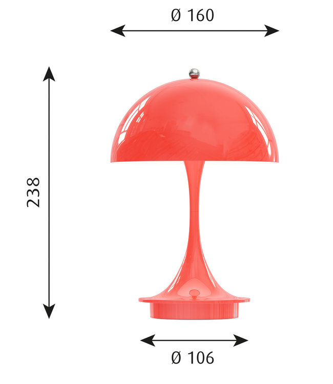 Louis Poulsen Panthella 160 Portable Lamp LED