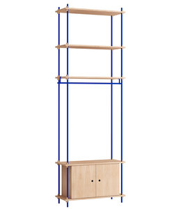 Moebe Shelving System w. Cabinet and Clothes Bar H: 255cm