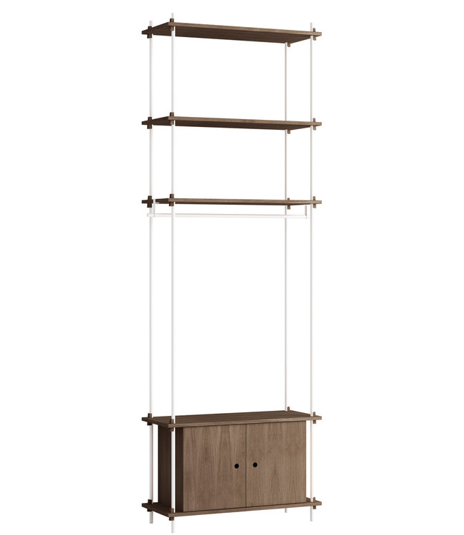 Moebe Shelving System w. Cabinet and Clothing Rack H: 255cm