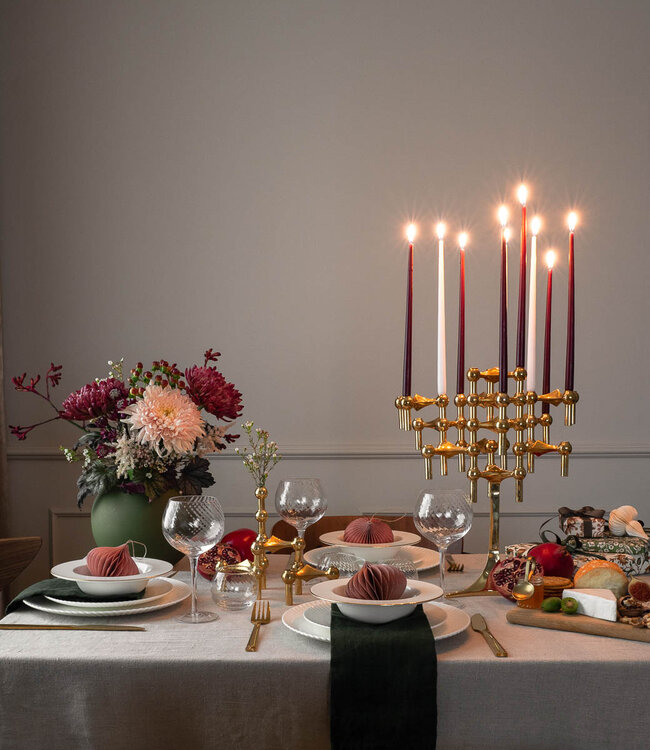 Stoff Nagel Rode Conische Kaarsen