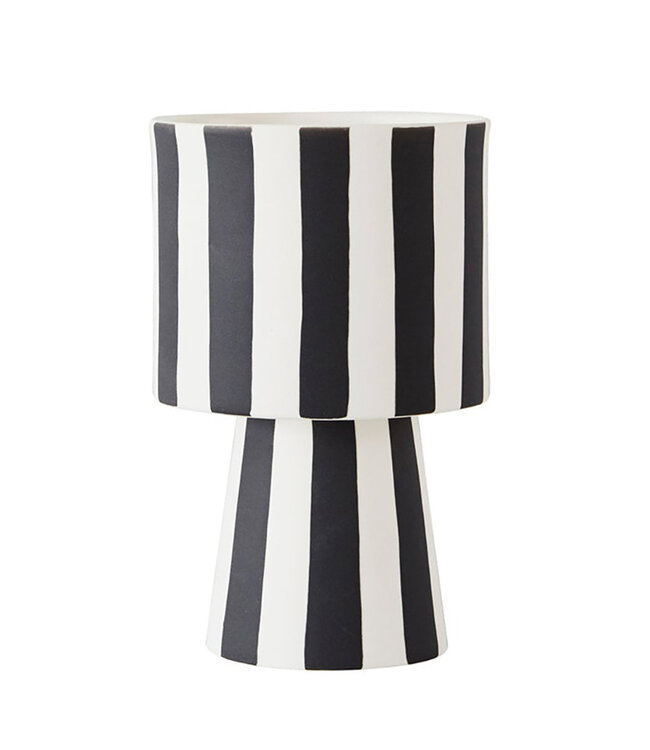 Oyoy Living Toppu Plant Pot Small Black and White