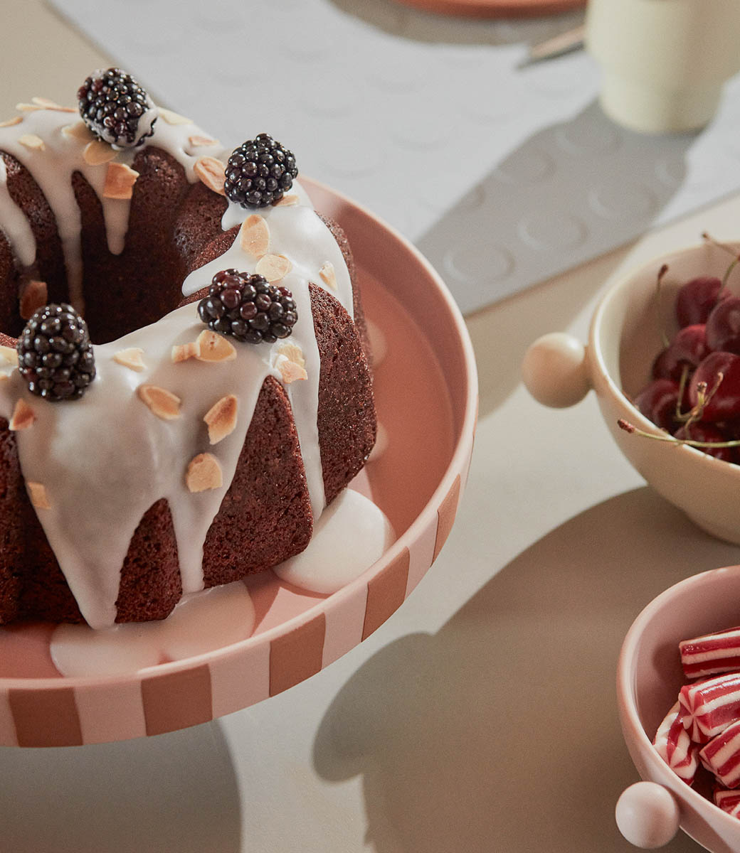 OYOY ケーキスタンド　Ø20 cm caramel-rose OYOY ケーキスタンド Ø20 cm caramel-rose tortenstander-toppu-tray-