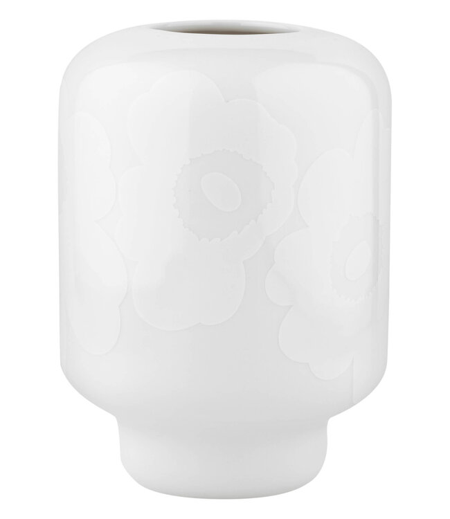 Marimekko Oiva Unikko Vase | white-on-white