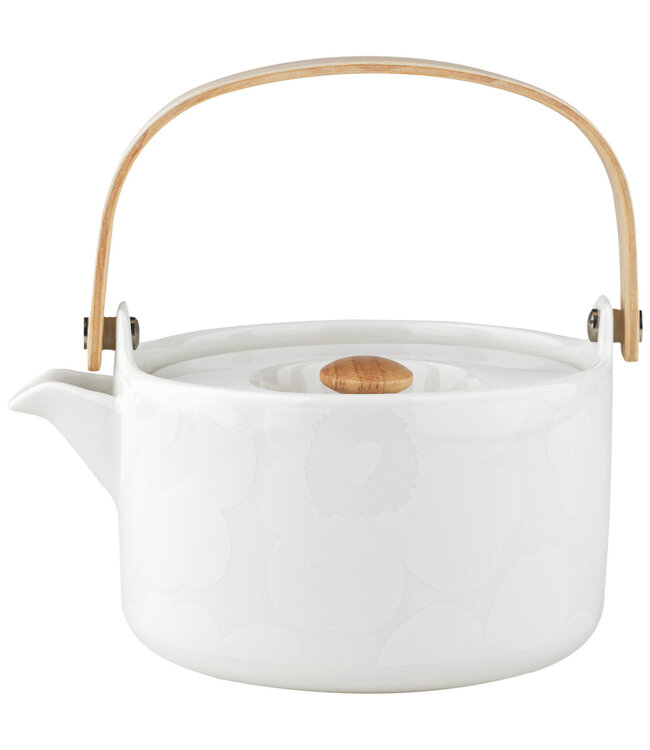 Marimekko Oiva Unikko Voorraadpot 1,2 l | Wit op wit