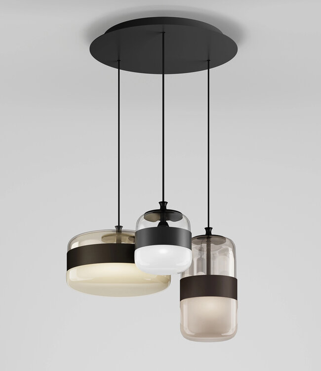 Vistosi Glass pendant lamp Futura SP Medium