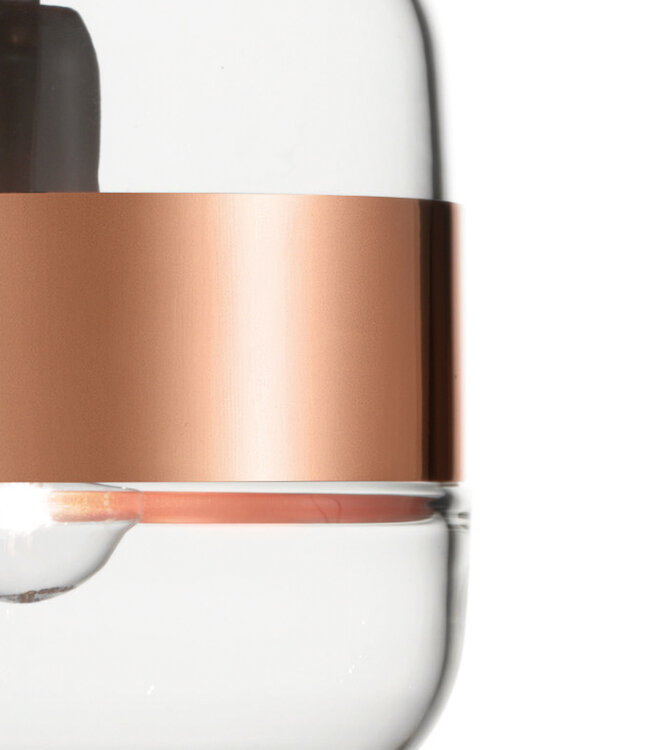 Vistosi Futura Set of 3 pendant lamps Transparant / Copper