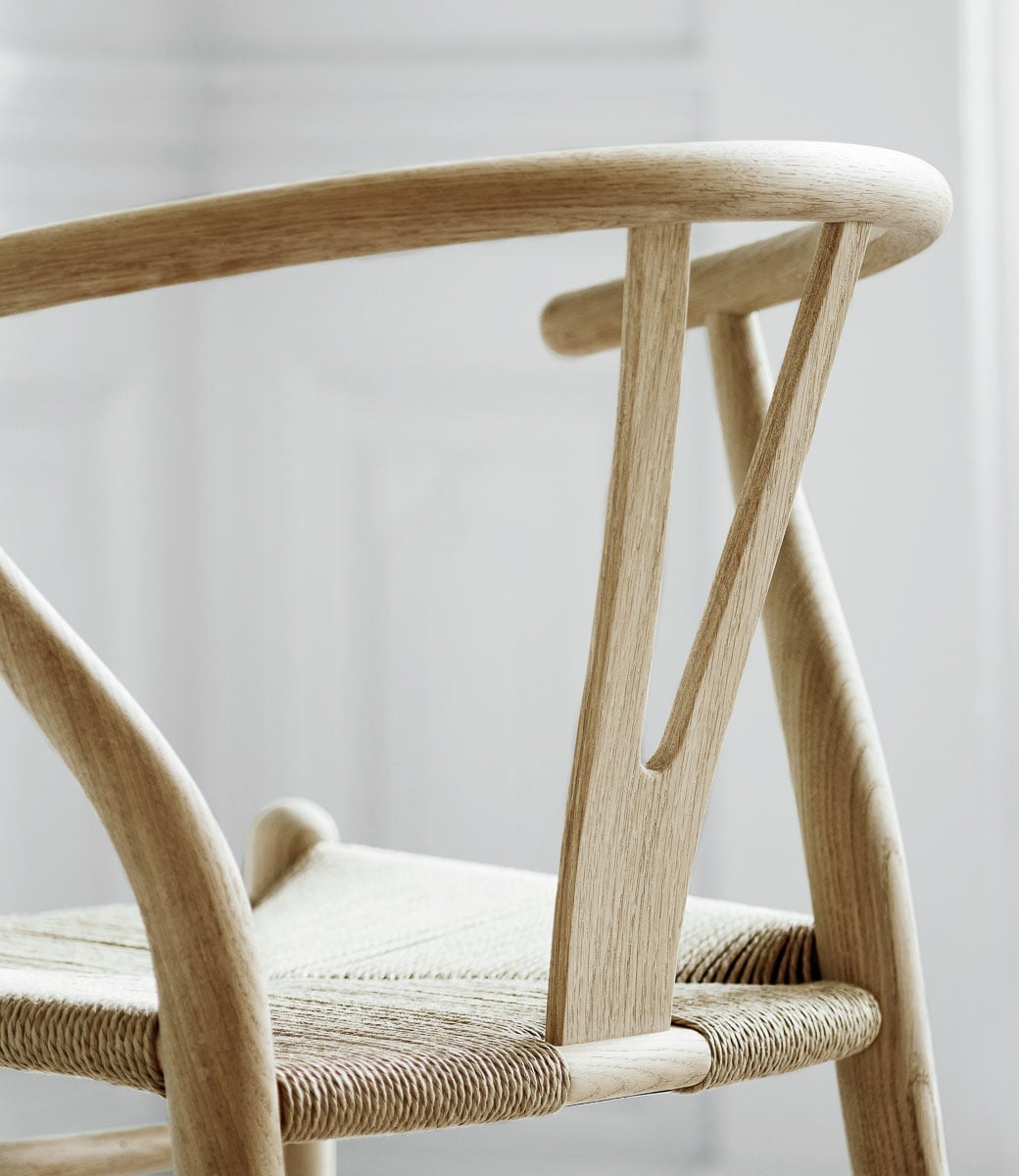 The original oak Carl Hansen & Søn CH24 dining room Wishbone Chair