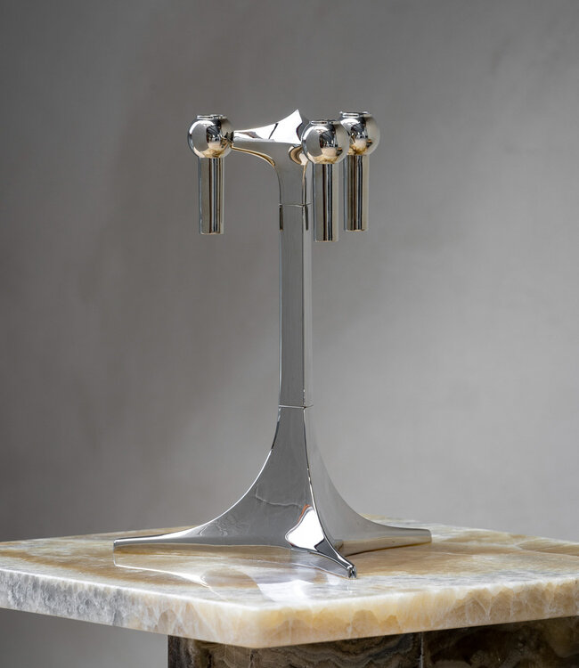 Stoff Nagel High Candle Stand Chrome