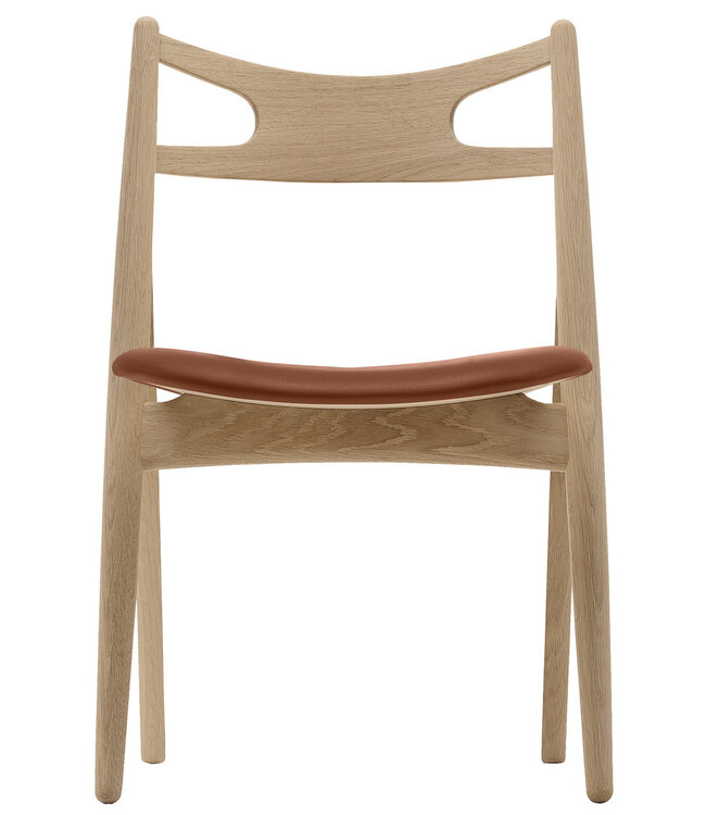 Carl Hansen & Søn CH29P Sawbuck Chair & Leather Upholstery