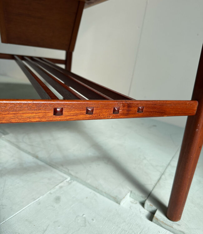 Vintage Teak Coffee Table with pull out tray