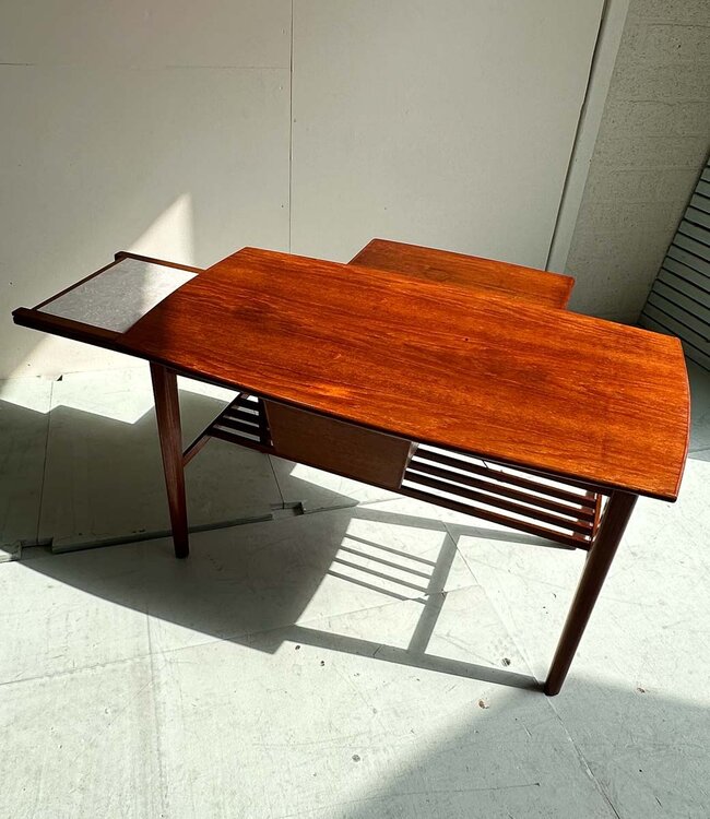Vintage Teak Coffee Table with pull out tray