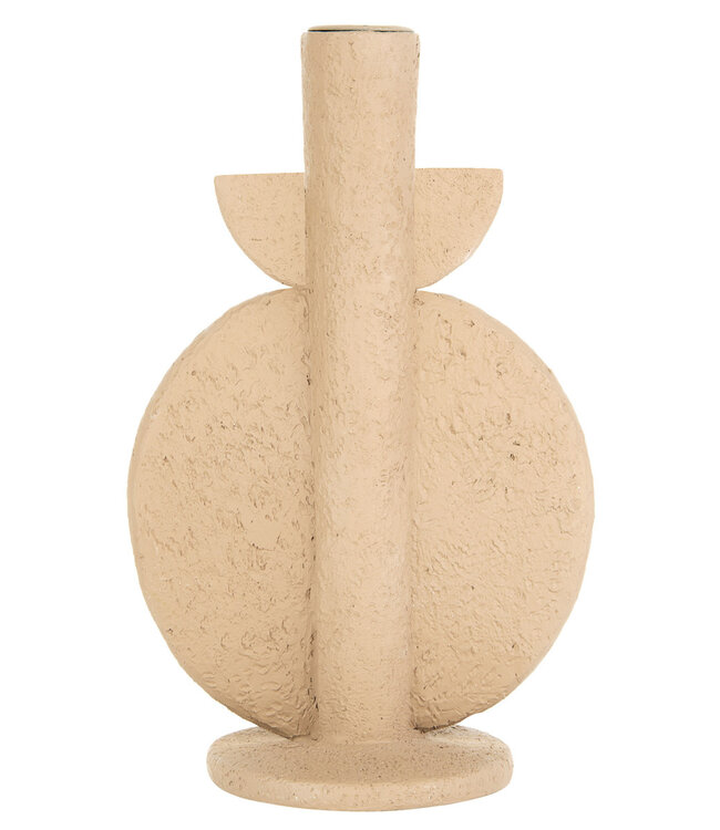 Present time Candle Holder Bubble Sand Brown