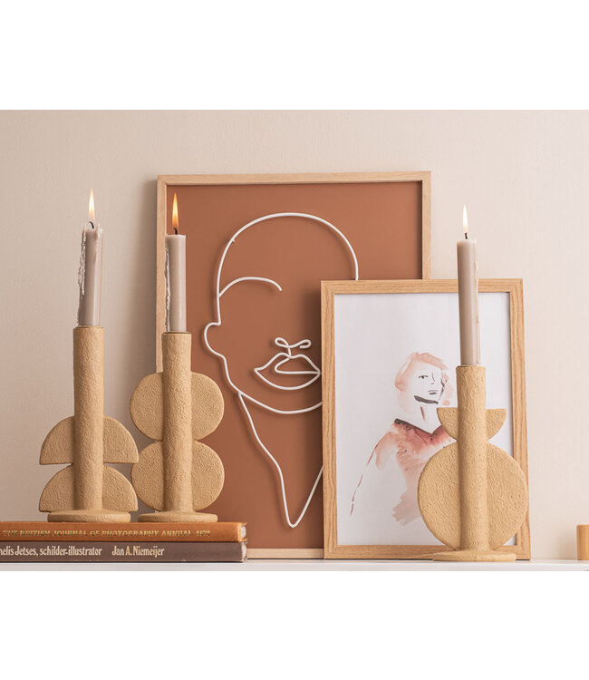 Present time Kandelaar Bubble Sand Brown