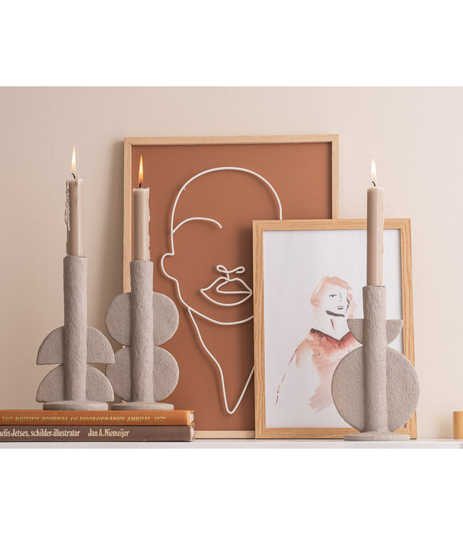 Present time Kandelaar Half Bubble Ivory wit