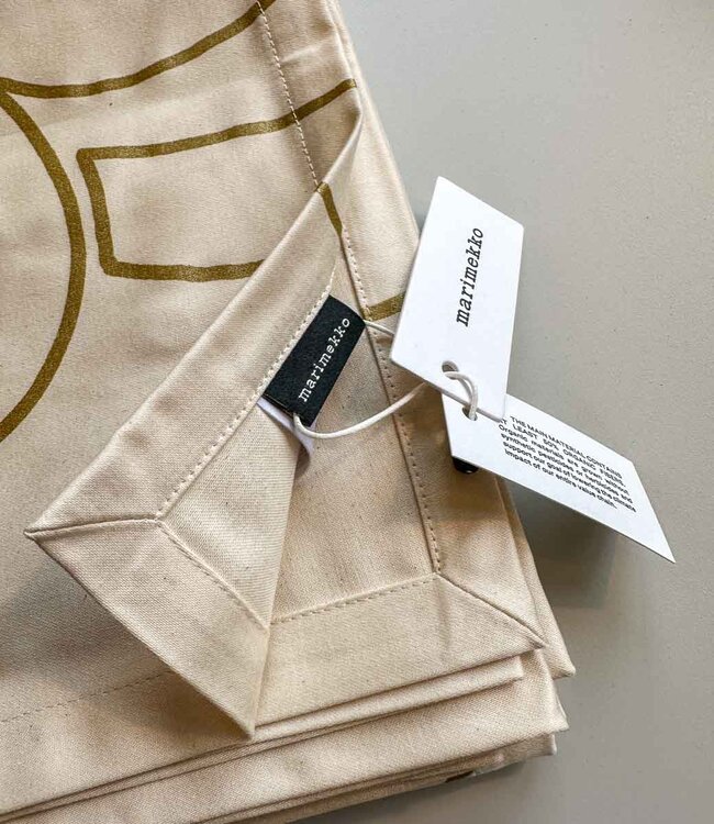 Marimekko Piirto Unikko Tafelkleed Goud 135x250