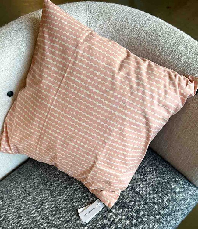Marimekko Mini Räsymatto Throw Pillow cover peach