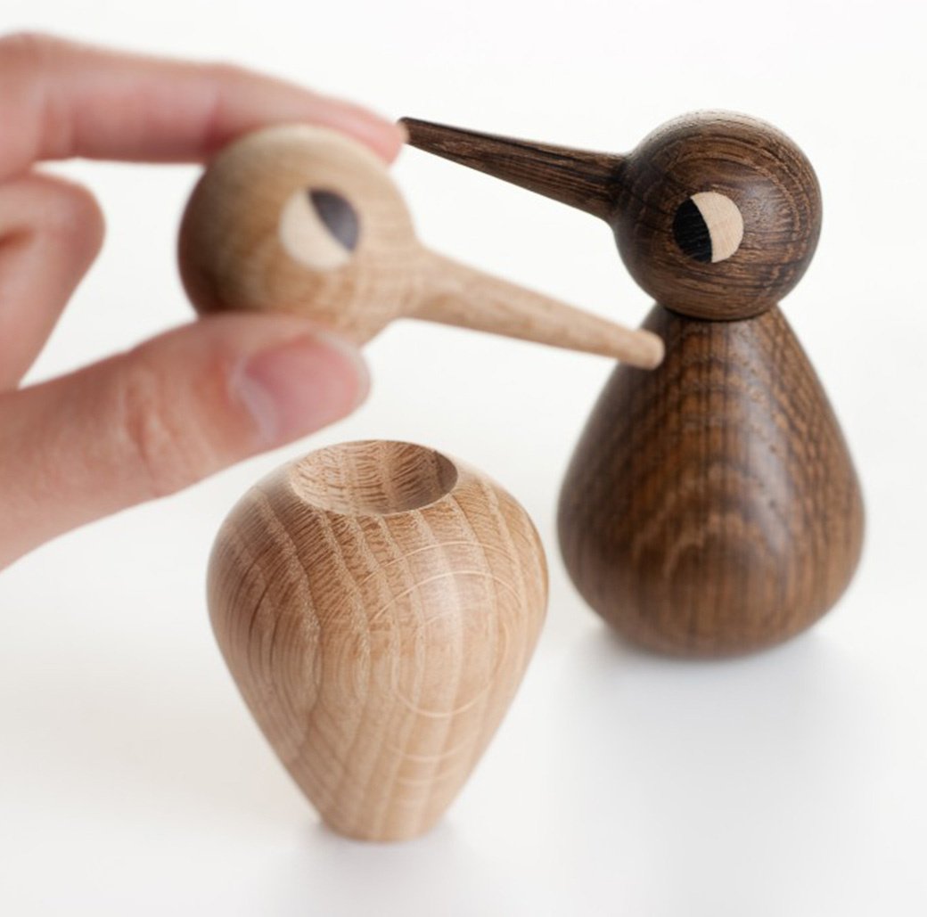Oak wooden Bird Large van Architectmade at North Sea Design