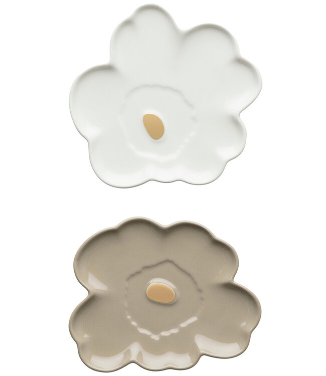 Marimekko 2 Unikko Bloem borden, 13 cm in giftbox