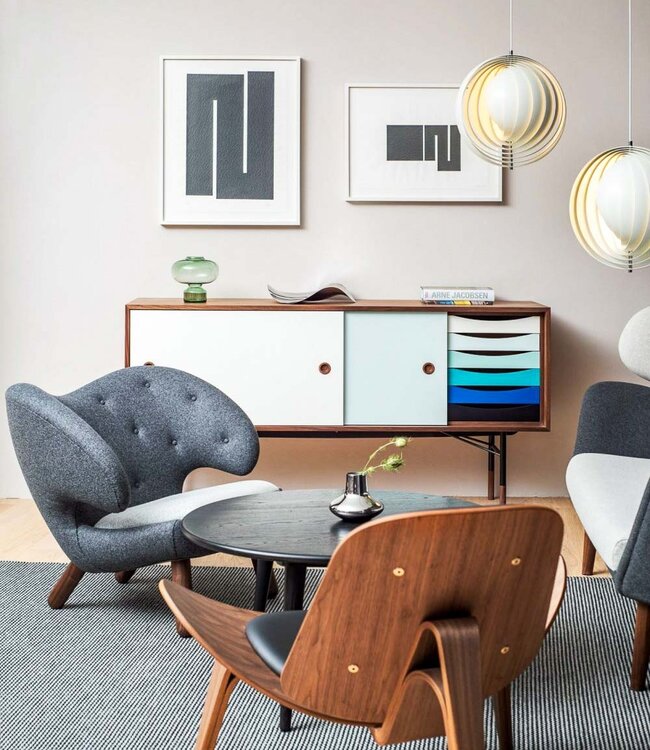 Verpan Moon White Lamp  Ø34 or Ø44,5 cm