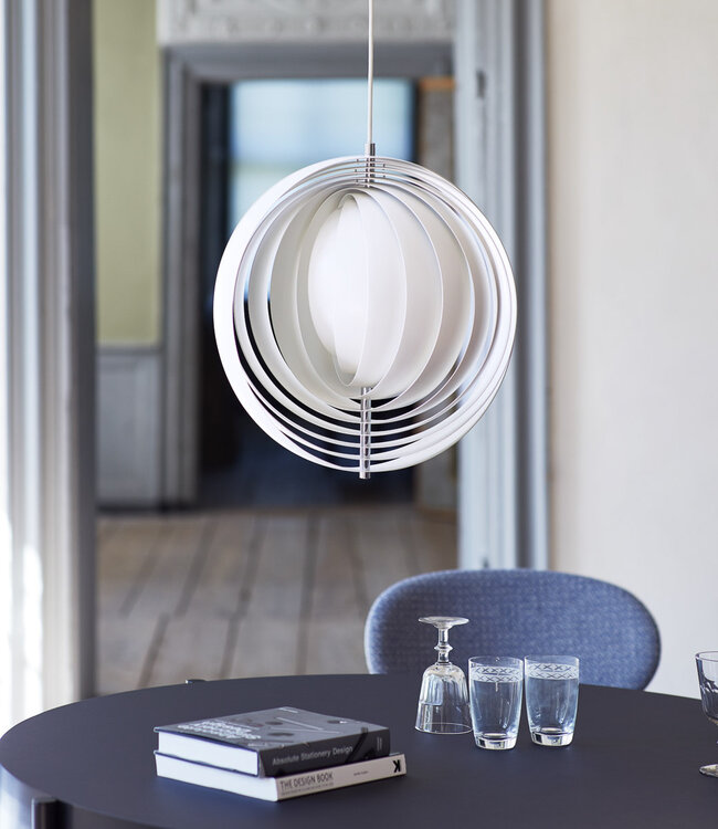 Verpan Moon White Lamp  Ø34 or Ø44,5 cm