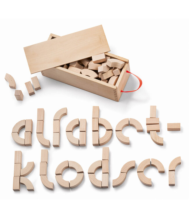 Kay Bojesen Alphabet Blocks beech