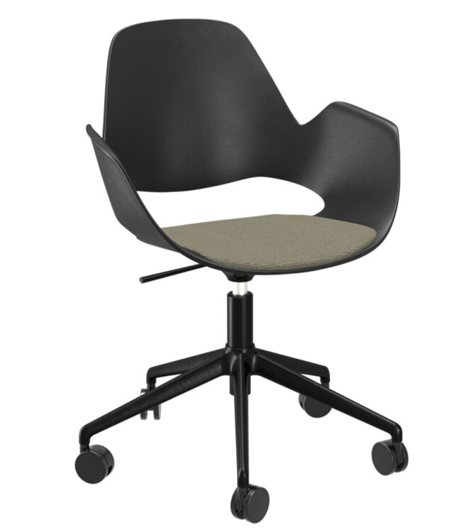 Houe Falk draaibare stoel met wieltjes