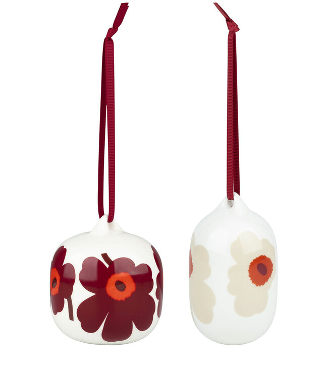 Marimekko Set christmas ornaments Unikko