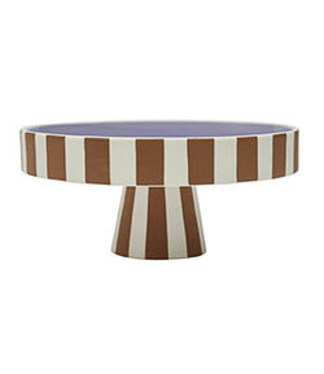 Oyoy Living Toppu Tray Small Caramel/white, inside Lavender blue