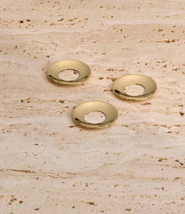 Stoff Nagel 3-pack Candle Holder Cuff Brass