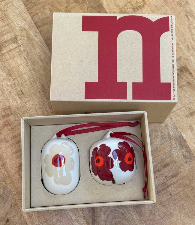 Marimekko Set christmas ornaments Unikko