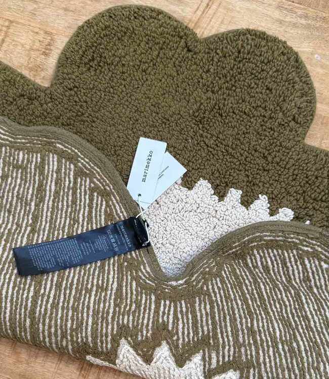 Marimekko Bathroom Carpet Unikko green