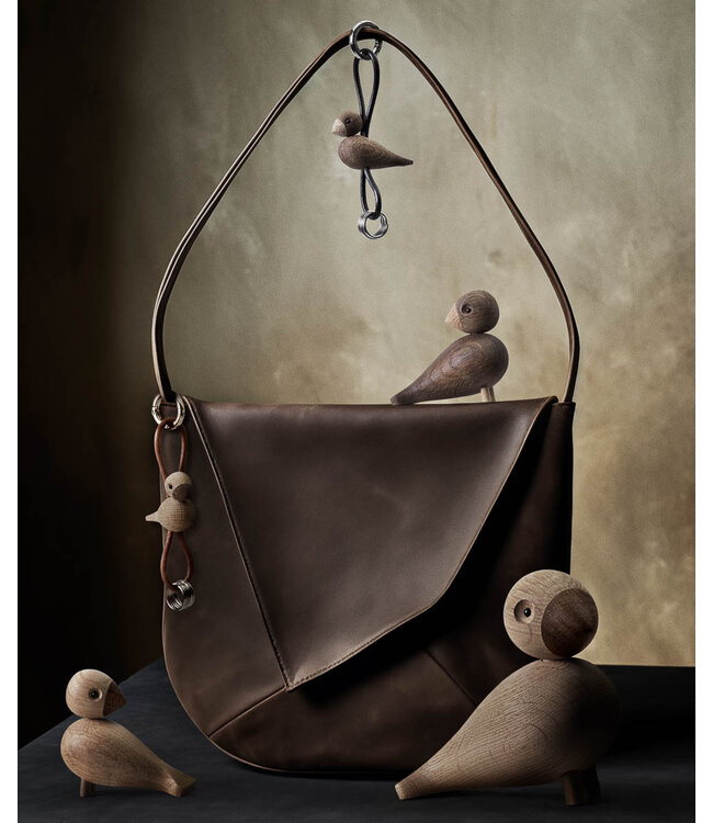 Kay Bojesen Wooden Keychain Bird Black / Silver