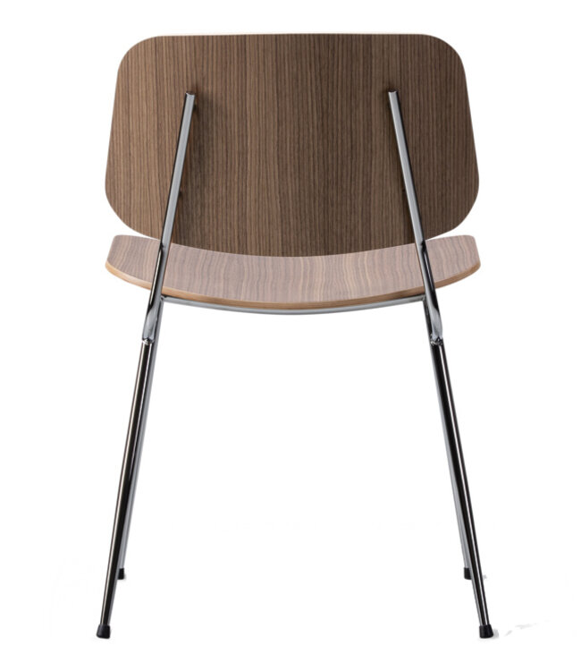 Fredericia Søborg Metal Chair 3060 wooden seat