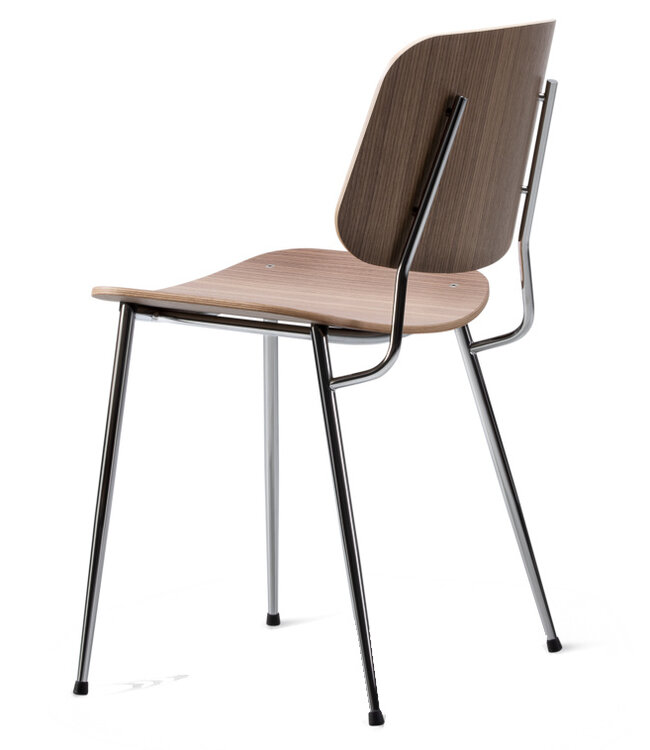 Fredericia Søborg Metal Chair 3060 wooden seat