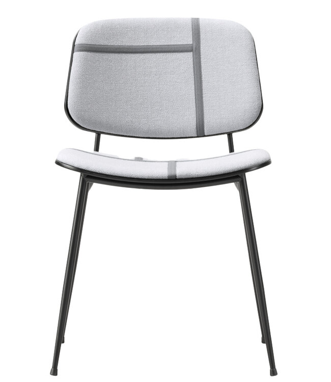 Fredericia Søborg Metal Chair with upholstery