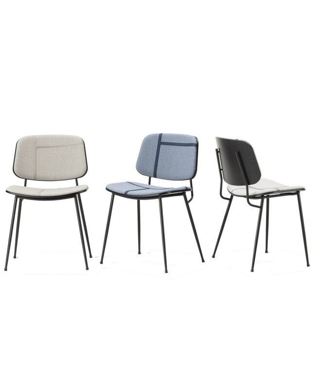 Fredericia Søborg Metal Chair with upholstery