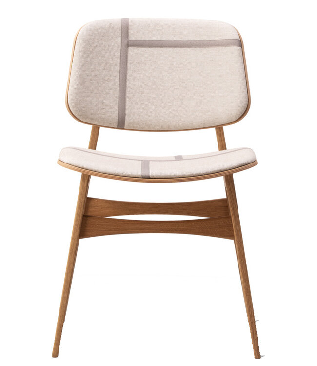 Fredericia Søborg Wood base Chair with upholstery