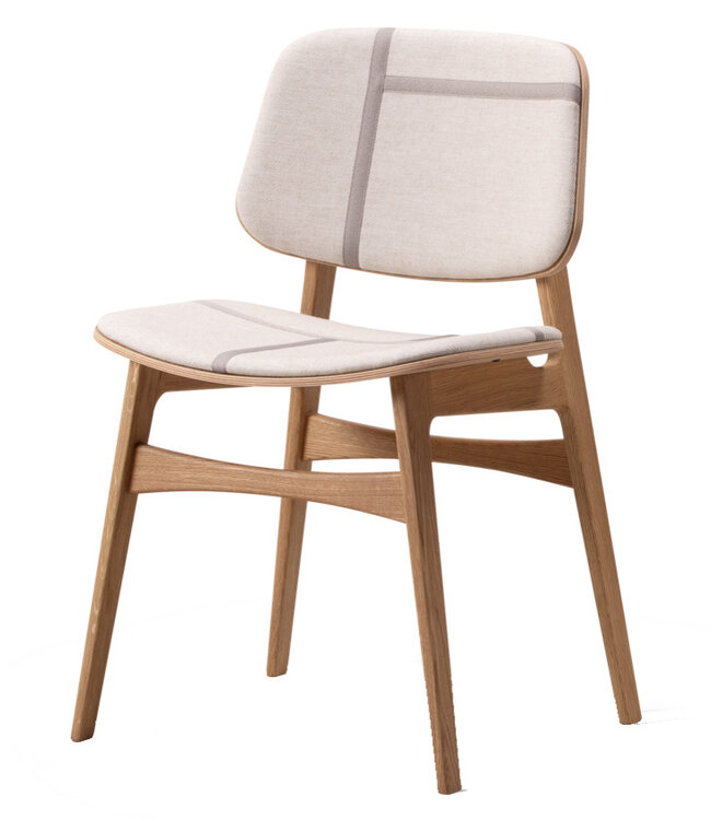 Fredericia Søborg Wood base Chair with upholstery