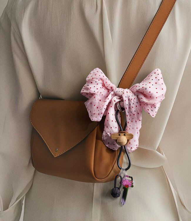 Kay Bojesen Wooden Keychain Monkey Black/silver