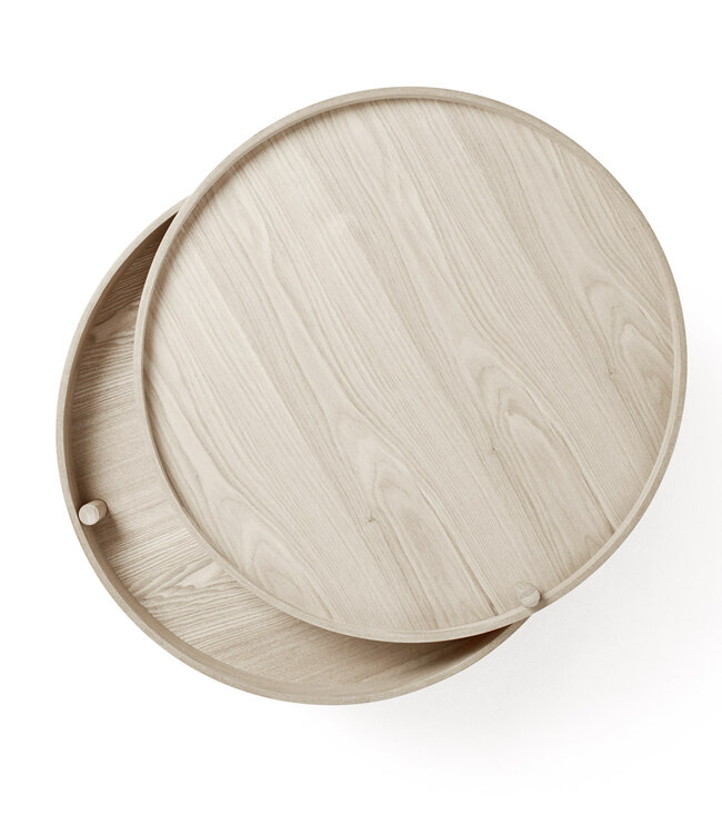 Audo Copenhagen Turning Table | Eiken en Zwart Chroom