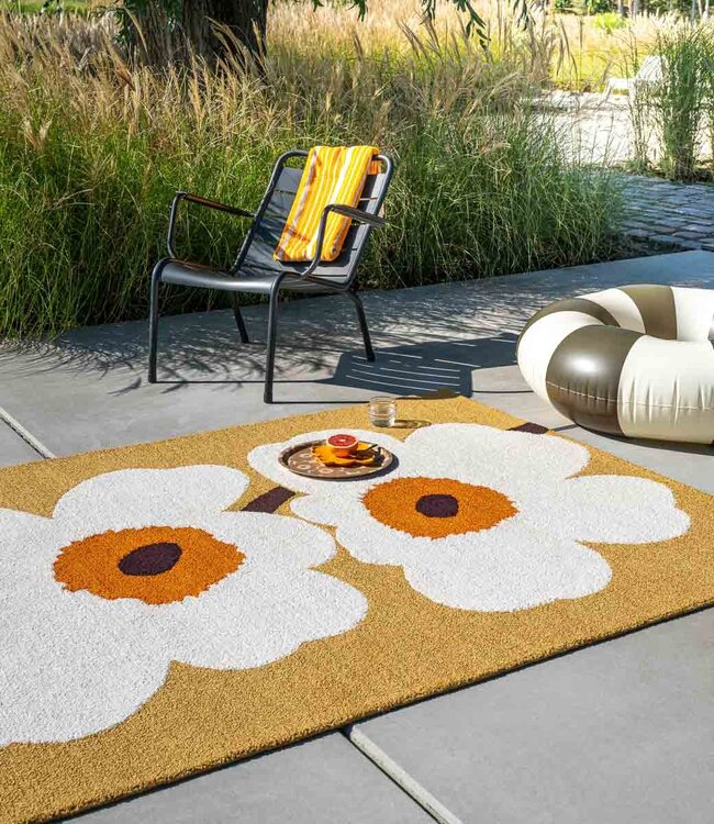 Marimekko Tuinkleed Unikko Honey - Warm geel