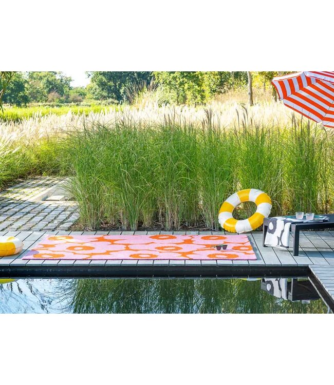 Marimekko Tuinkleed Unikko Pink-Orange